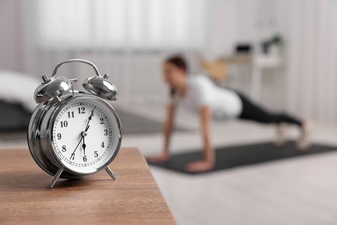 Person experiencing morning vitality and movement